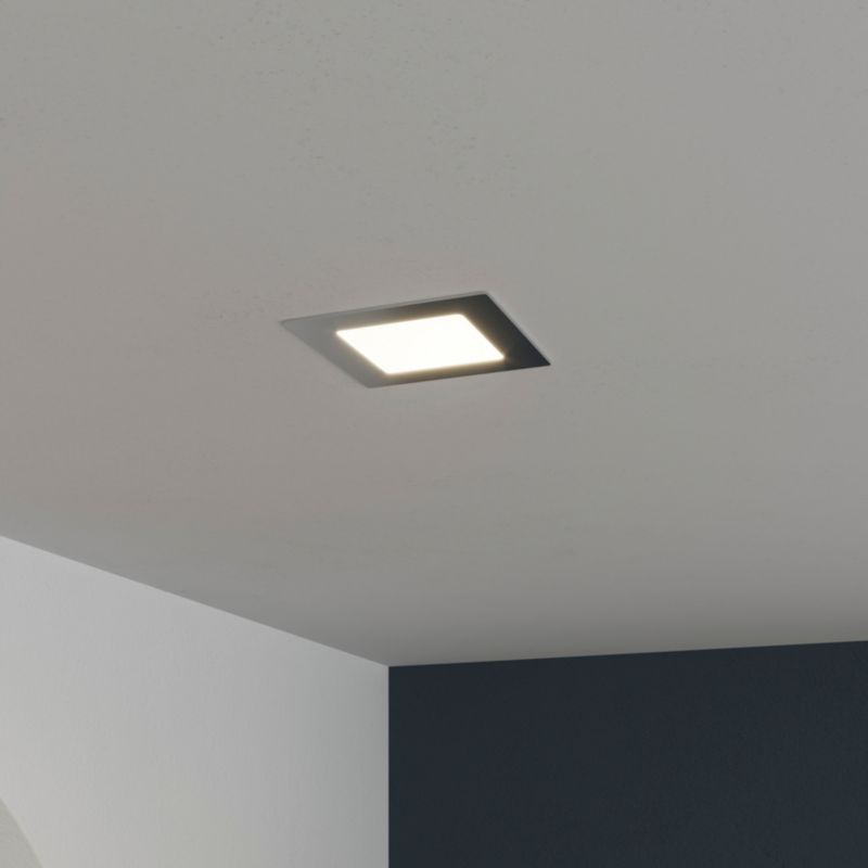 GoodHome Octave kvadratisk loftspot 380 lm 4000 K sølv