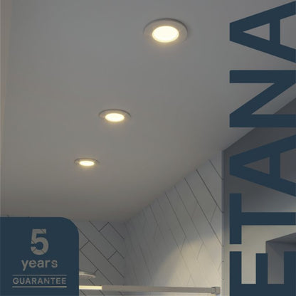 GoodHome Etana LED-indbygningsspot 345 lm 3000 K IP65 hvid 3 stk.