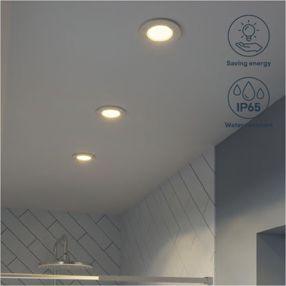 GoodHome Etana LED-indbygningsspot 345 lm 3000 K IP65 hvid 3 stk.