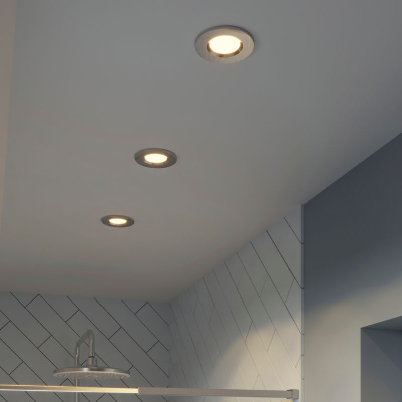GoodHome Etana LED-indbygningsspot 345 lm 3000 K IP65 krom 3 stk.