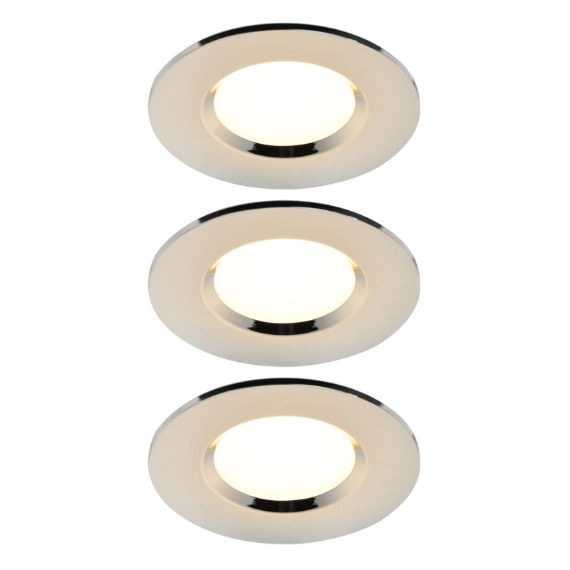 GoodHome Etana LED-indbygningsspot 345 lm 3000 K IP65 krom 3 stk.