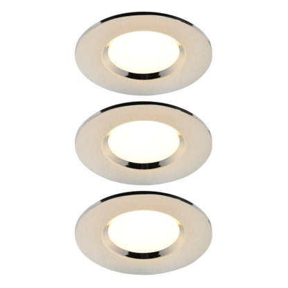 GoodHome Etana LED-indbygningsspot 345 lm 3000 K IP65 krom 3 stk.