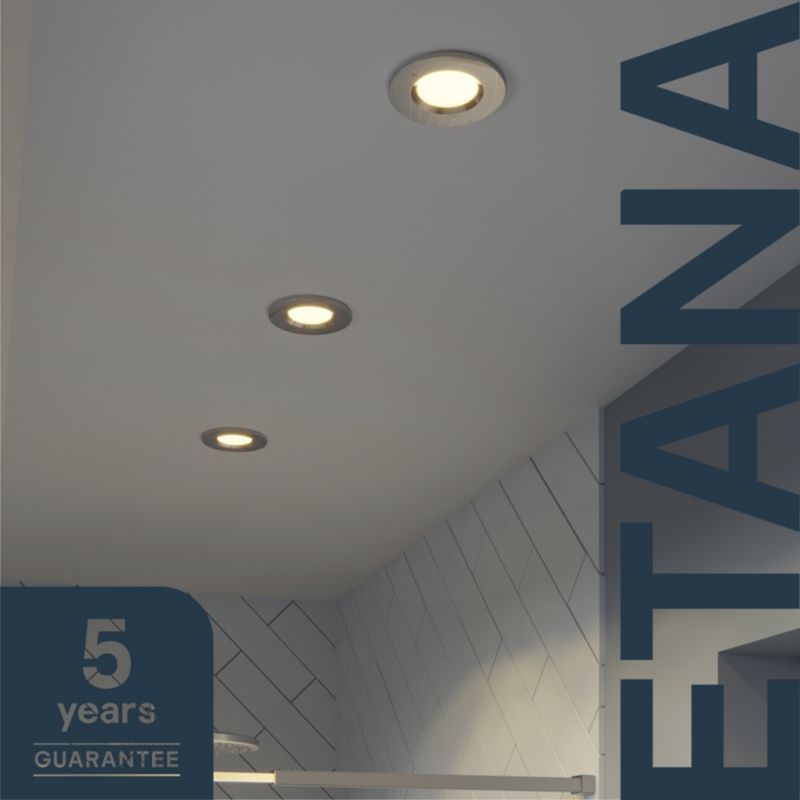 GoodHome Etana LED-indbygningsspot 345 lm 3000 K IP65 krom 3 stk.