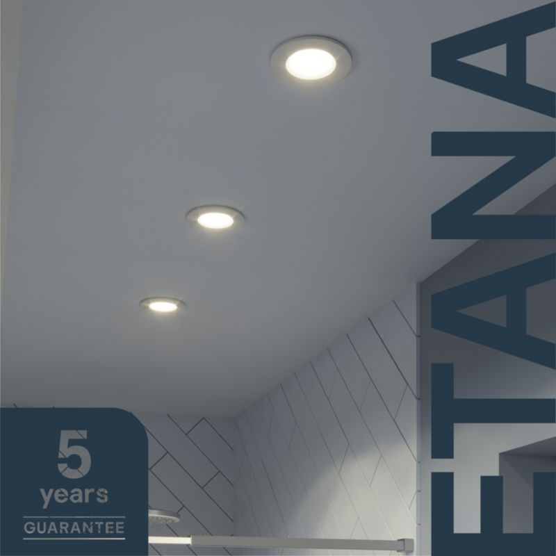 GoodHome Etana LED-indbygningsspot 345 lm 4000 K IP65 hvid 3 stk.