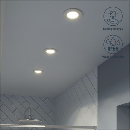 GoodHome Etana LED-indbygningsspot 345 lm 4000 K IP65 hvid 3 stk.