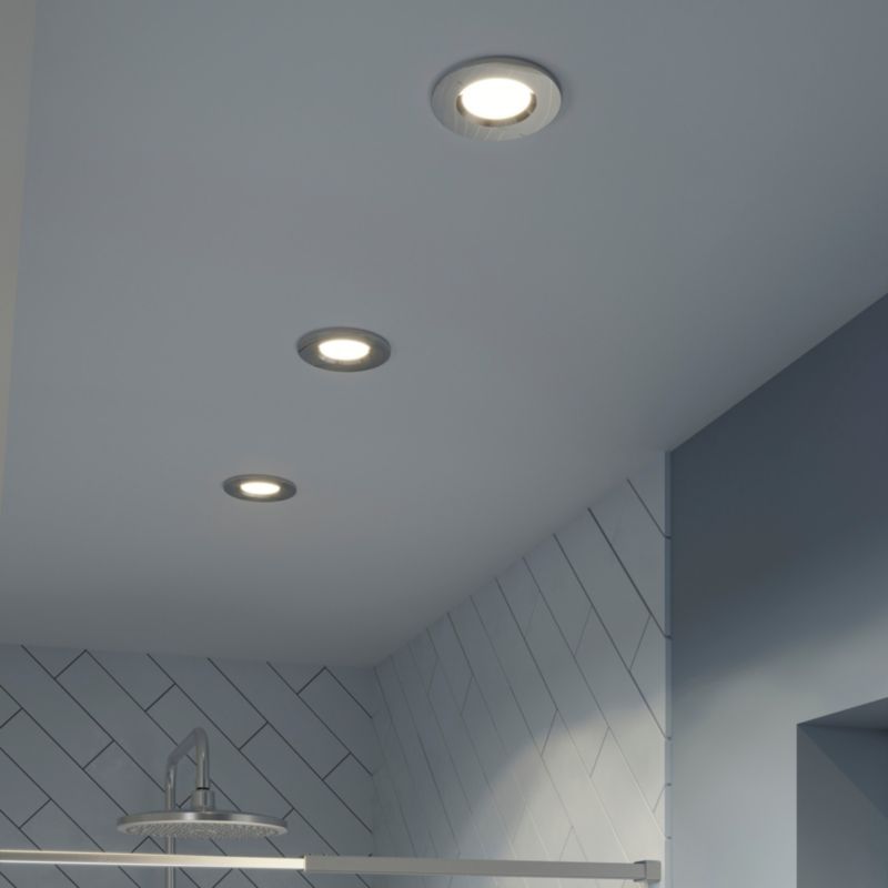 GoodHome Etana LED-indbygningsspot 345 lm 4000 K IP65 krom 3 stk.