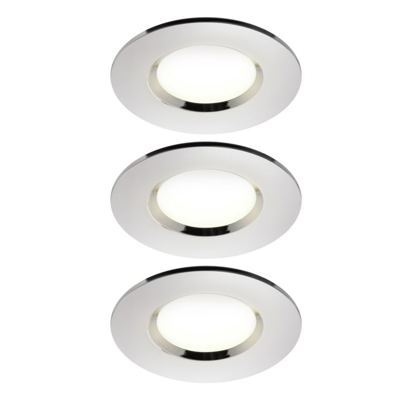 GoodHome Etana LED-spot 345 lm 4000 K IP65 krom 3 stk.