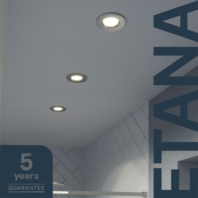 GoodHome Etana LED-indbygningsspot 345 lm 4000 K IP65 krom 3 stk.