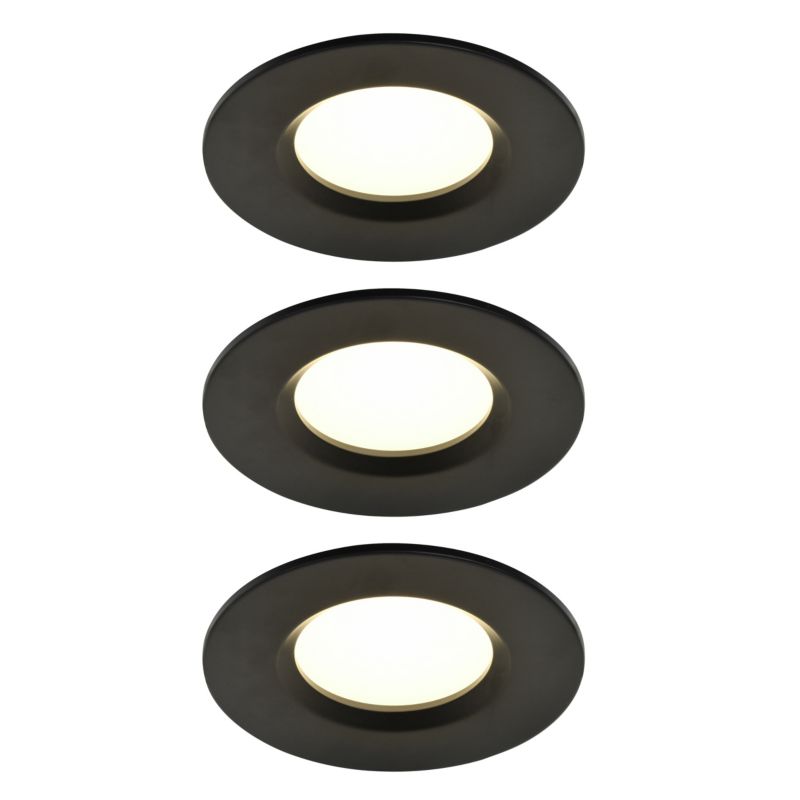 GoodHome Etana LED-spot 345 lm 4000 K IP65 mat-sort 3 stk.