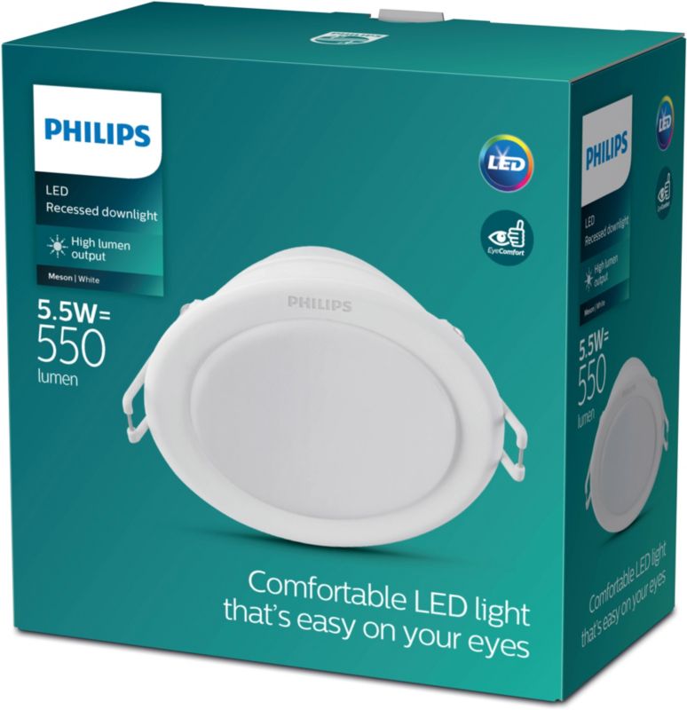 Philips Meson LED-indbygningsspot 550 lm 6500 K hvid