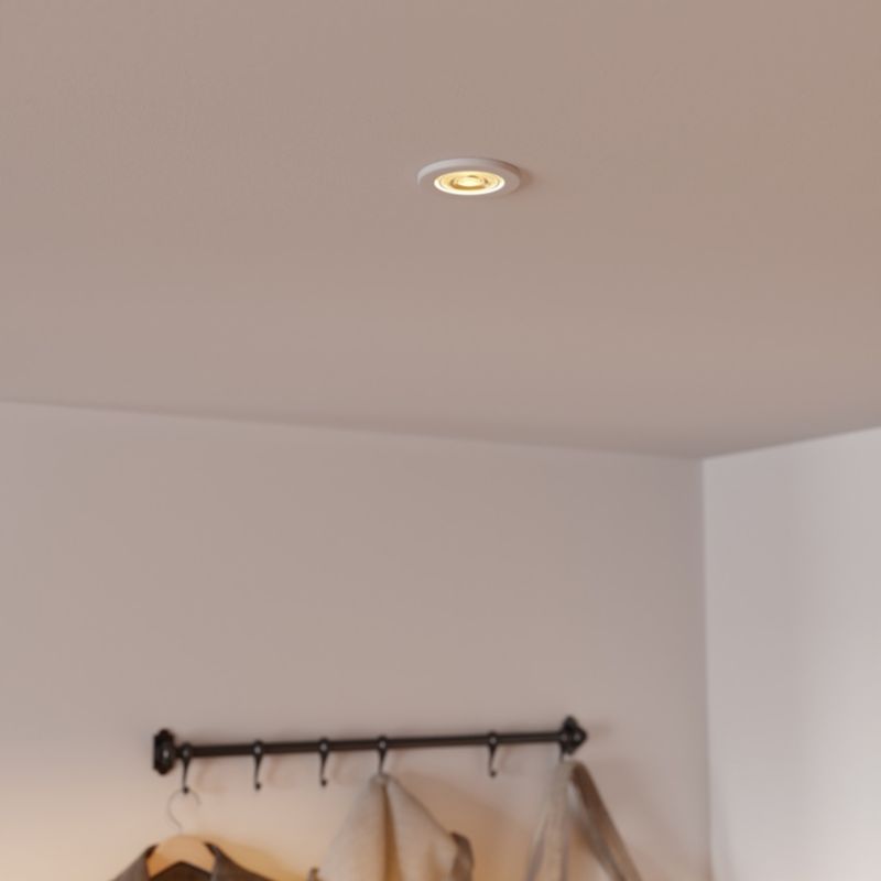 Rund indbygningsspot med clip