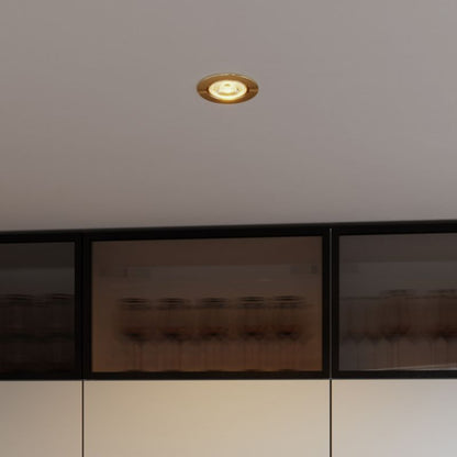 Rundt indbygningsspot GoodHome Ares i guld