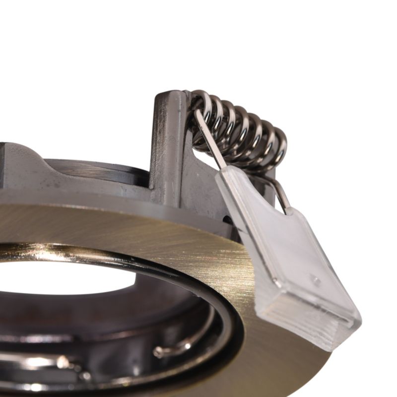 Rundt indbygningsspot GoodHome Ares i guld