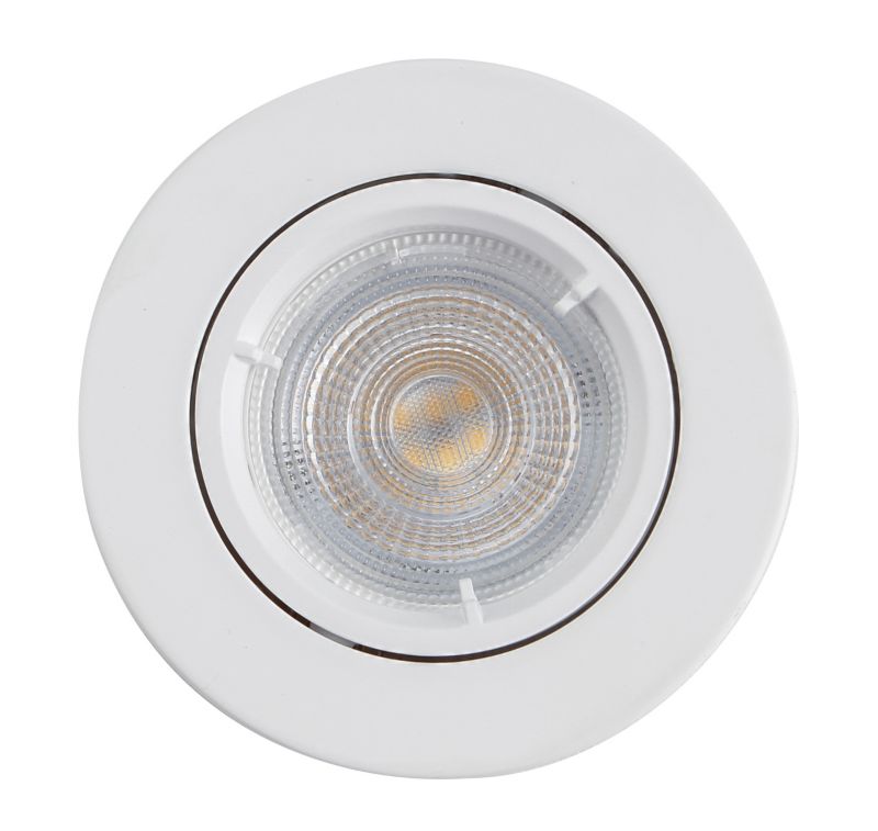 Rund LED-spot Colours Caius GU10 hvid