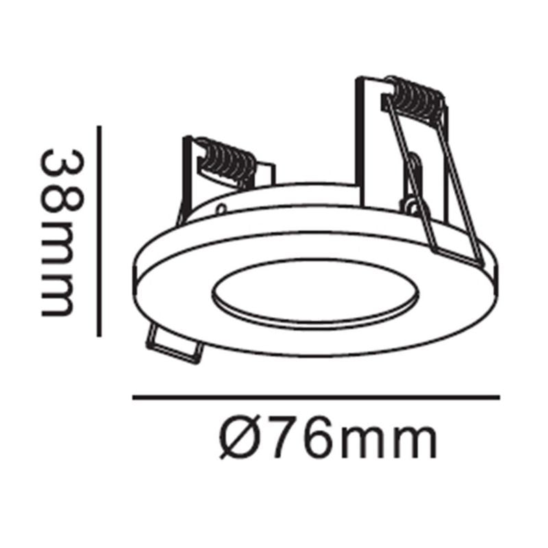 Indbygningsspot Light Prestige Lagos hvid IP65 1 x GU10 1 stk.