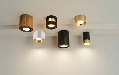 Indbygningsspot Puzon GU10 Sort/Guld