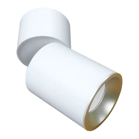 Polux Astra GU10 overflademonteret bevægeligt spotlight i hvid og guld