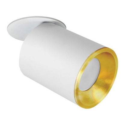Indbygningsbar bevægelig spot Polux Pallas GU10 hvid-guld