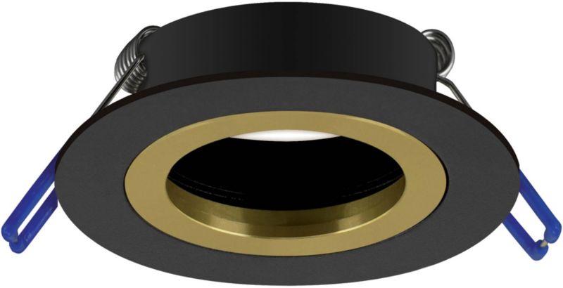 Indbygningsspot Pluto GU10 Sort Guld 8x8 cm