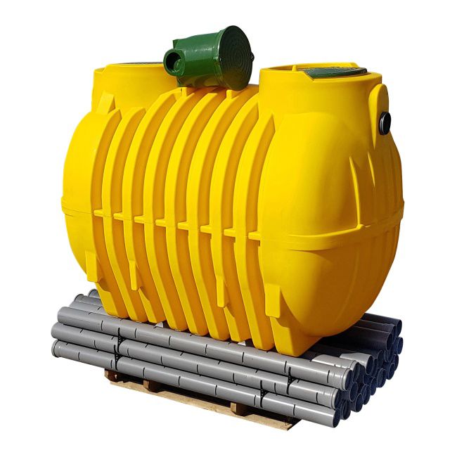 BioClean spildevandsrensningsanlæg med dræn 2500 l