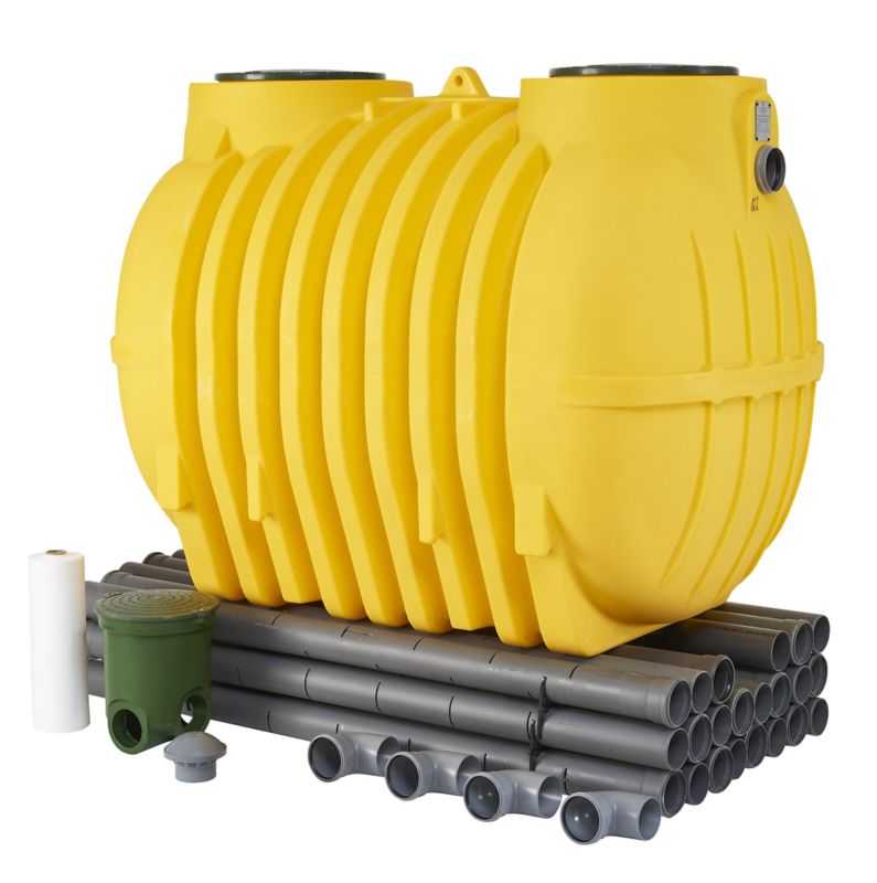 BioClean spildevandsrensningsanlæg med dræn 2500 l