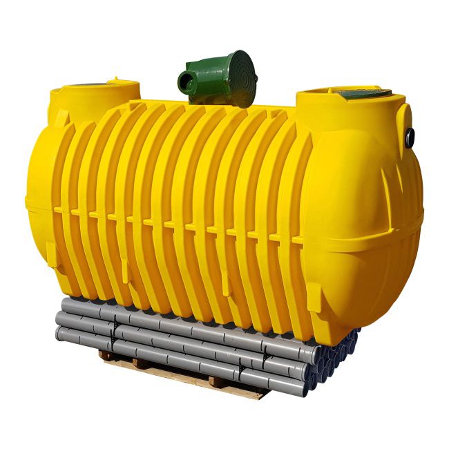 BioClean spildevandsrensningsanlæg med dræn 3500 l