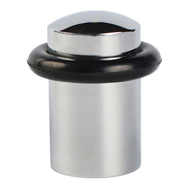Dørstopper Cylinder 27 mm Krom Rustfrit Stål