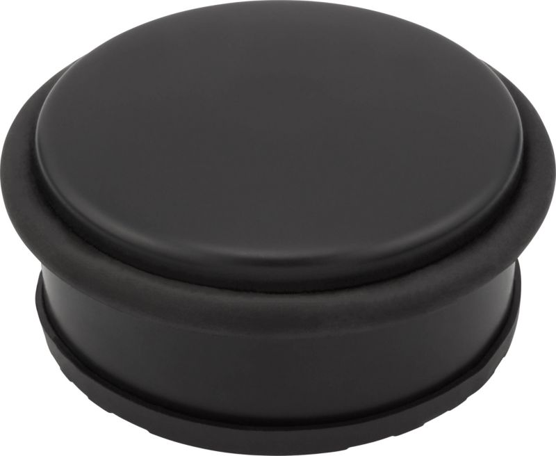 Fritstående Dørstopper Lav Sort 95 mm Stål