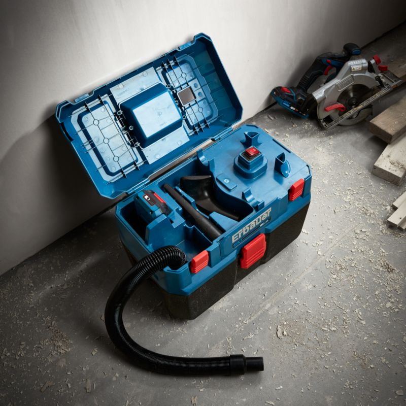 Erbauer 18 V våd- og tørstøvsuger til værksted uden batteri
