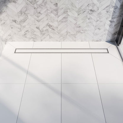 Vogi ABS Premium lineært afløb med Duo rist til flisebelægning 80 cm grå 1 stk.