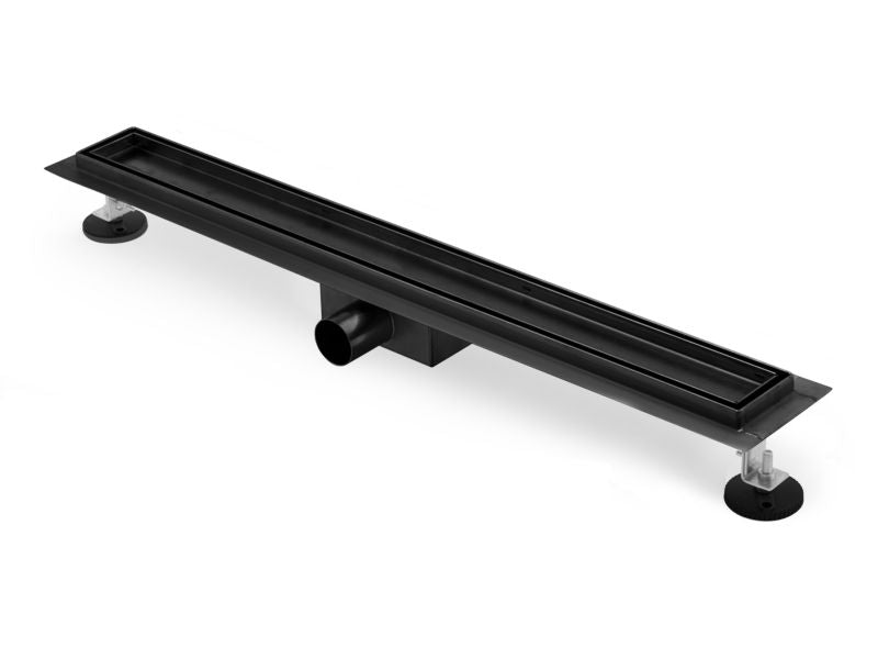 Berdsen lineært afløb i rustfrit stål 80 cm til flise, komplet sæt 1 stk.