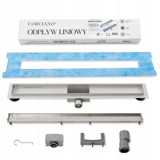 Corciano 70 cm lav 2-i-1 lineært gulvafløb, 1 stk.