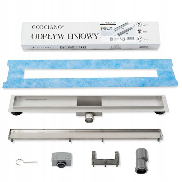 Corciano 80 cm lav 2-i-1 lineært afløb, 1 stk.