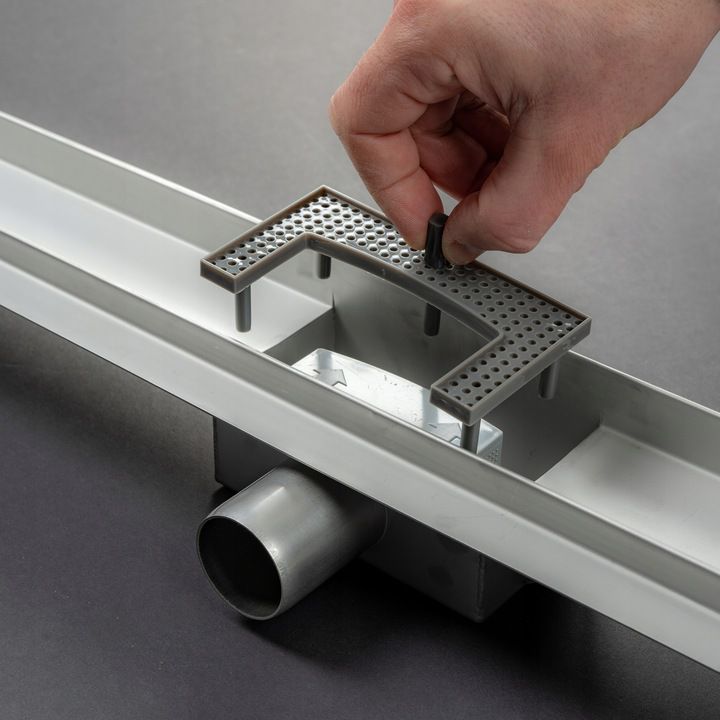 Corciano 80 cm lav 2-i-1 lineært afløb, 1 stk.