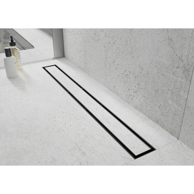 Mexen Flat lineært afløb 110 cm mat-sort 1 stk.