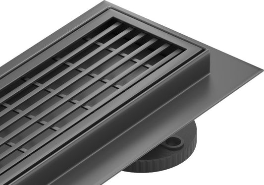 Mexen Flat 360 lineært gulvafløb, sort, 60 cm, 1 stk