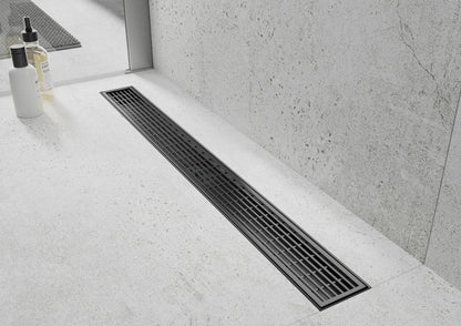 Mexen Flat 360 lineært gulvafløb, sort, 60 cm, 1 stk