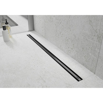 Mexen Flat 360 sort lineært afløb 90 cm 1 stk.