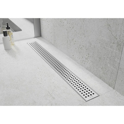 Mexen Flat 360 inox lineært afløb 80 cm, 1 stk.