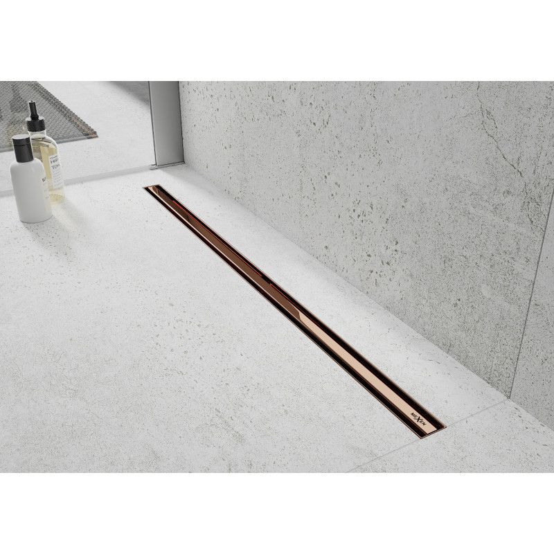 Mexen Flat 360 lineært afløb i rosa guld 110 cm, 1 stk.