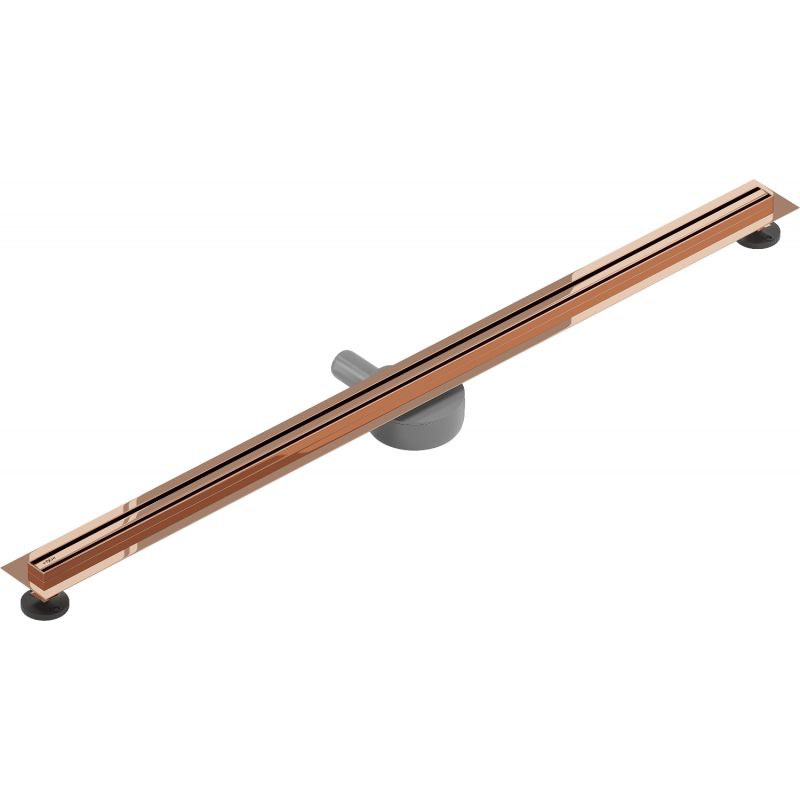 Mexen Flat 360 lineært afløb i rosa guld 110 cm, 1 stk.