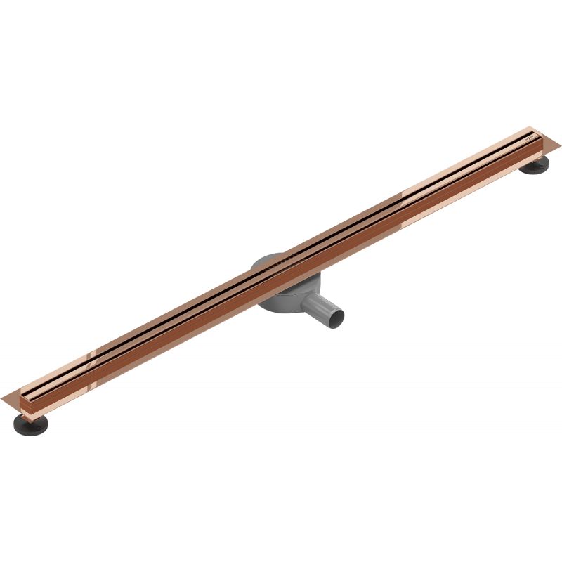 Mexen Flat 360 lineært afløb i rosa guld 110 cm, 1 stk.