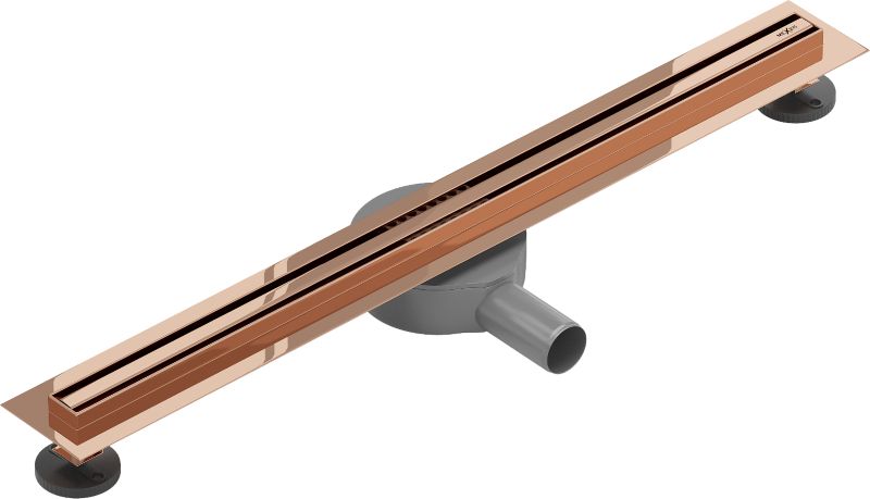 Mexen Flat 360 Slim lineært afløb i rosa guld 70 cm 1 stk