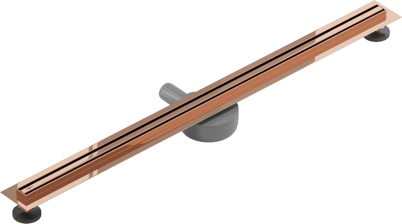 Mexen Flat 360 Slim lineært afløb i rosaguld 90 cm, 1 stk.