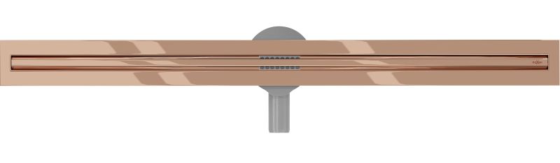 Mexen Flat 360 Slim lineært afløb i rosaguld 90 cm, 1 stk.
