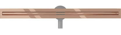 Mexen Flat 360 Slim lineært afløb i rosaguld 90 cm, 1 stk.