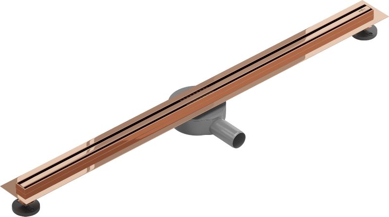 Mexen Flat 360 Slim lineært afløb i rosaguld 90 cm, 1 stk.