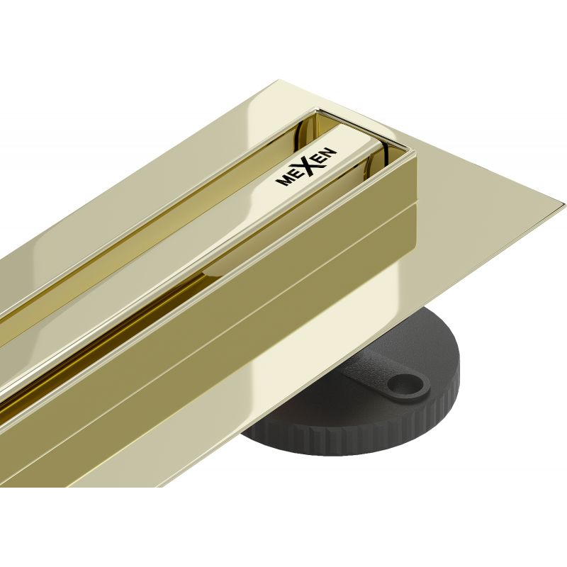 Mexen Flat 360 slim gulvafløb 120 cm i guldfinish, 1 stk.