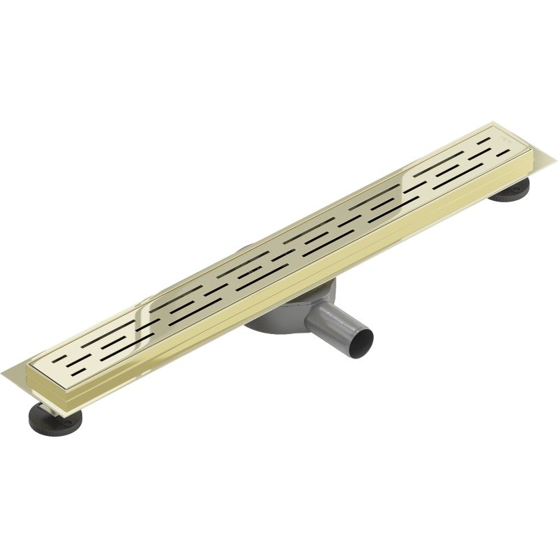 Mexen Flat 360 lineært gulvafløb, 70 cm, guld, 1 stk.