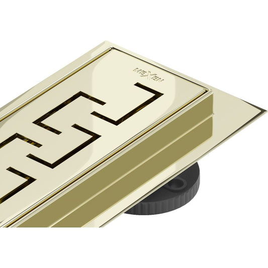 Mexen Flat 360 lineært gulvafløb i guld, 70 cm, 1 stk.